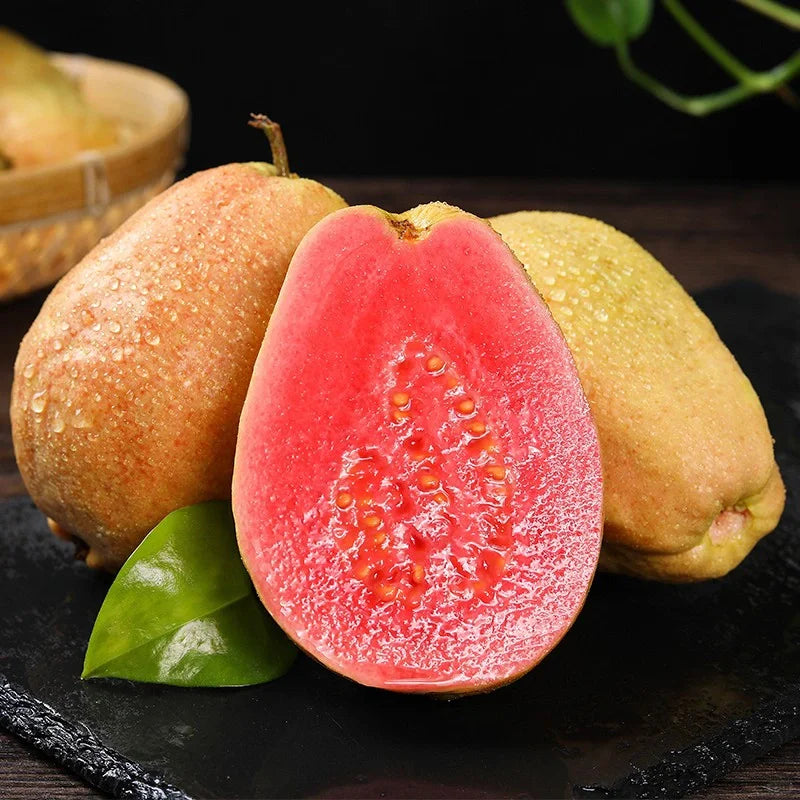 Semillas de guayaba rosada orgánica tropical de fresa y guayaba