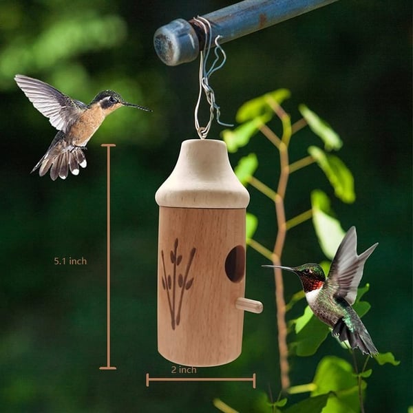 💕Casa de Colibríes de Madera - Regalo para Amantes de la Naturaleza