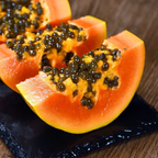 Semillas de papaya cremosas doradas