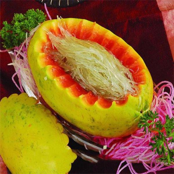 Semillas de papaya roja de cubierta amarilla