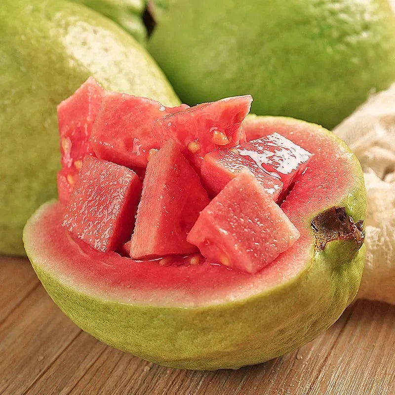 Semillas de guayaba rosada orgánica tropical de fresa y guayaba