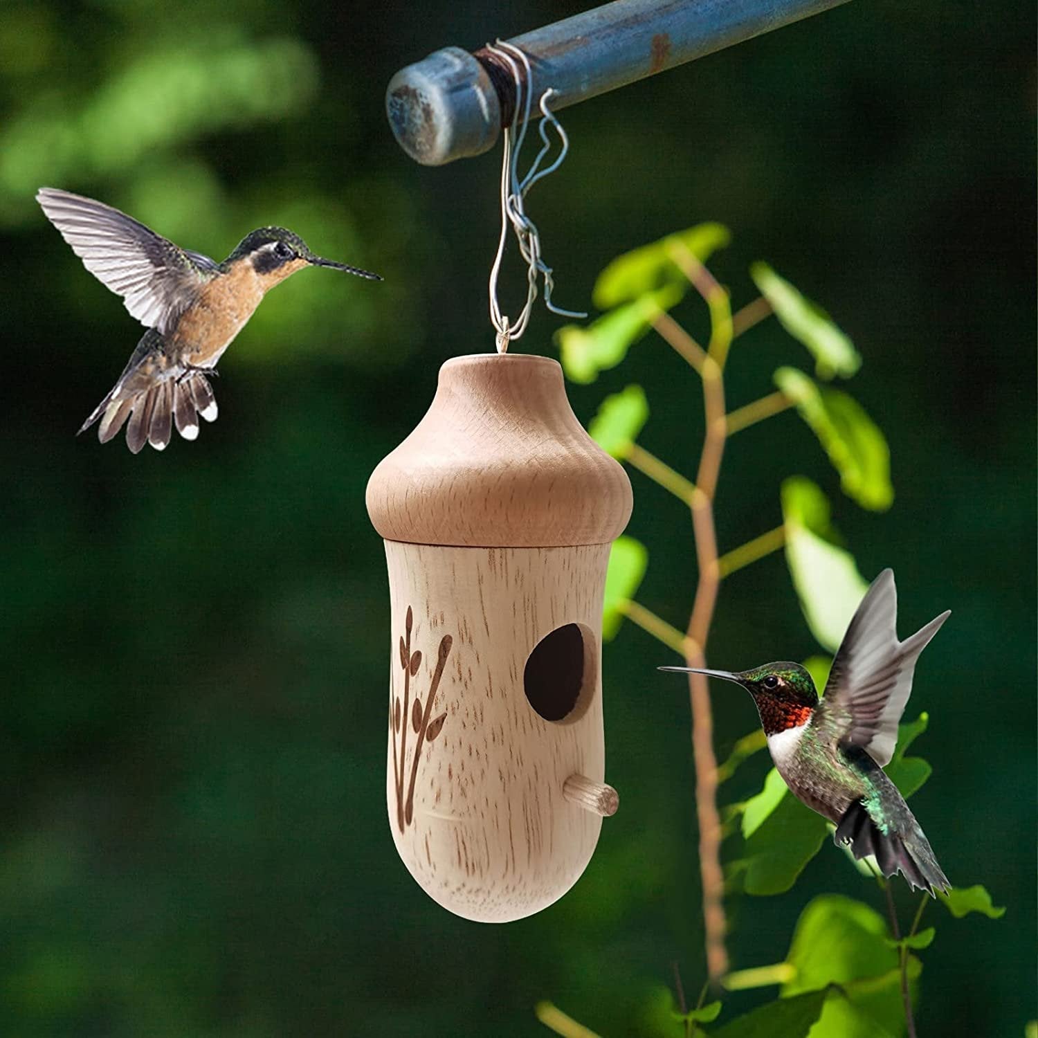 💕Casa de Colibríes de Madera - Regalo para Amantes de la Naturaleza
