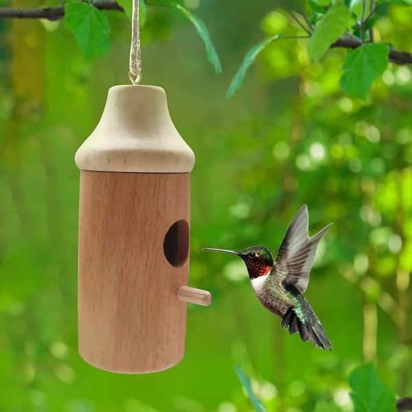 💕Casa de Colibríes de Madera - Regalo para Amantes de la Naturaleza