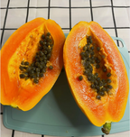Semillas de papaya cremosas doradas