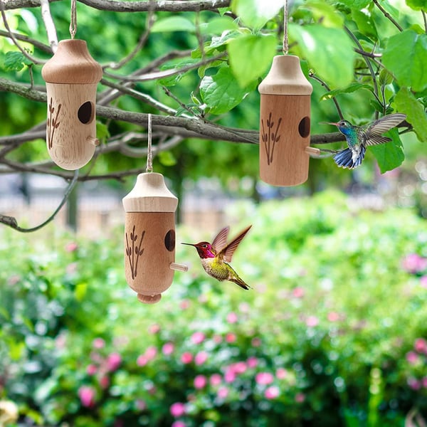 💕Casa de Colibríes de Madera - Regalo para Amantes de la Naturaleza
