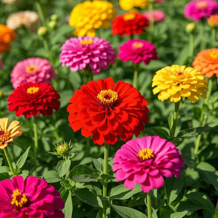 🌺Double Zinnia Mixed Color Seeds