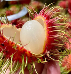 Semillas de fruta de rambután rojo de jardín