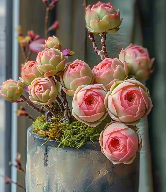 Planta Suculenta Rosa de Montaña