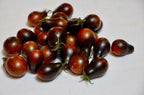 Semillas de tomate Blue Keyes • Cereza tipo pera, color antocianina oscuro • Polinización abierta • Variedad moderna